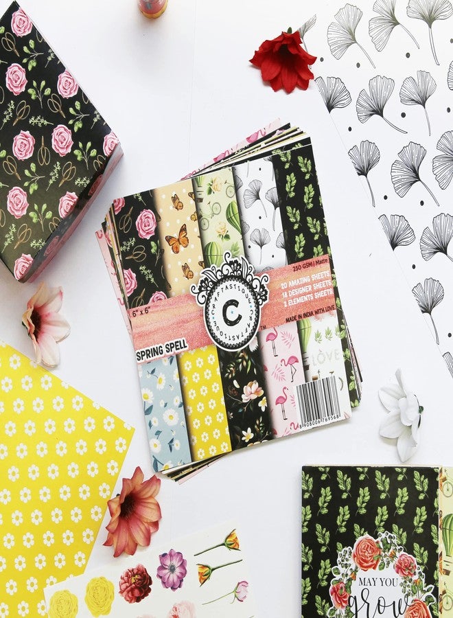 Craftastique Spring Spell Scrapbooking Paper Pack (20 Sheets, 250 GSM, 6x6), Multicolor - Image 4